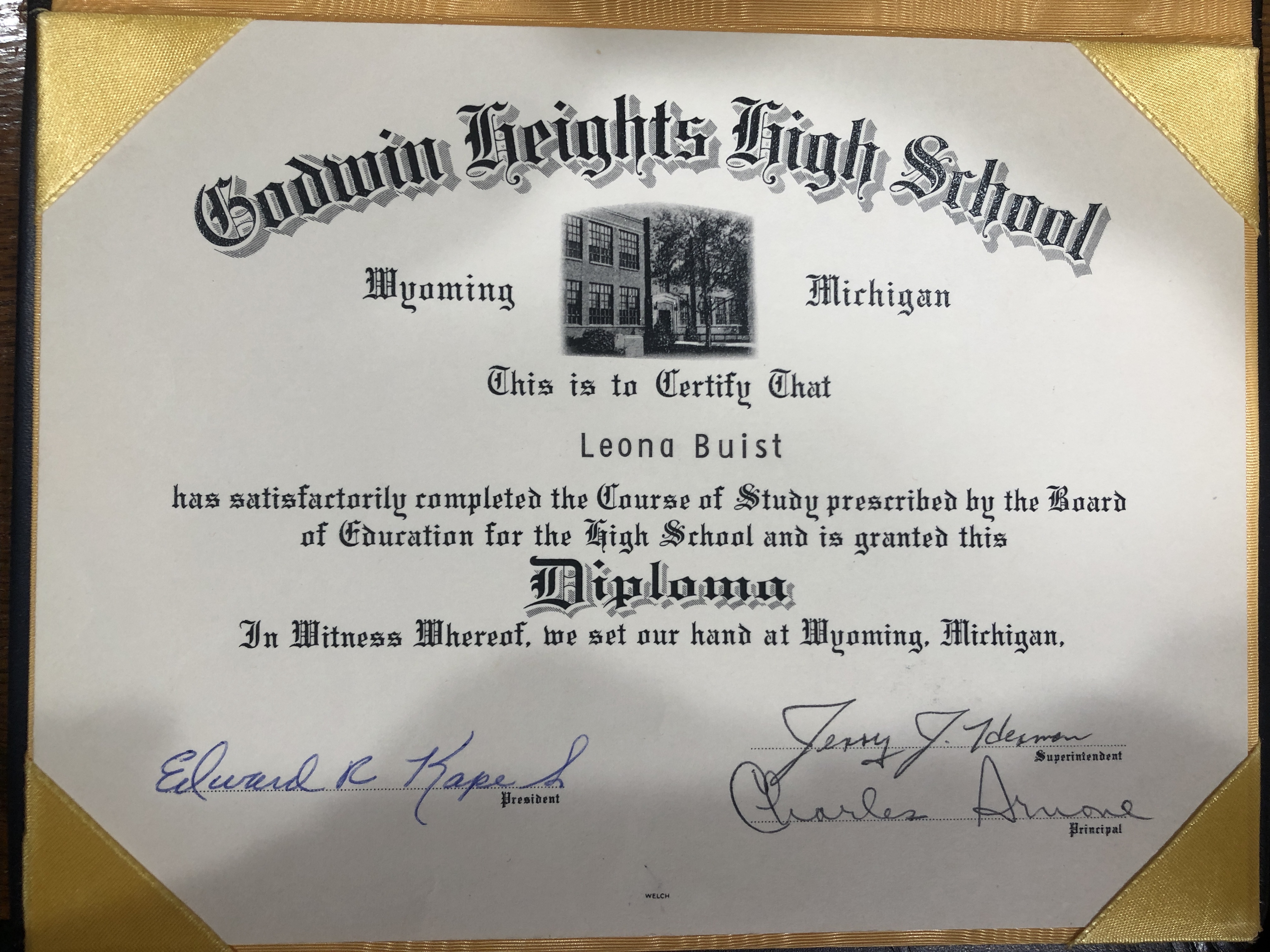 Leona Keyzer - Diploma, Godwin Heights High School