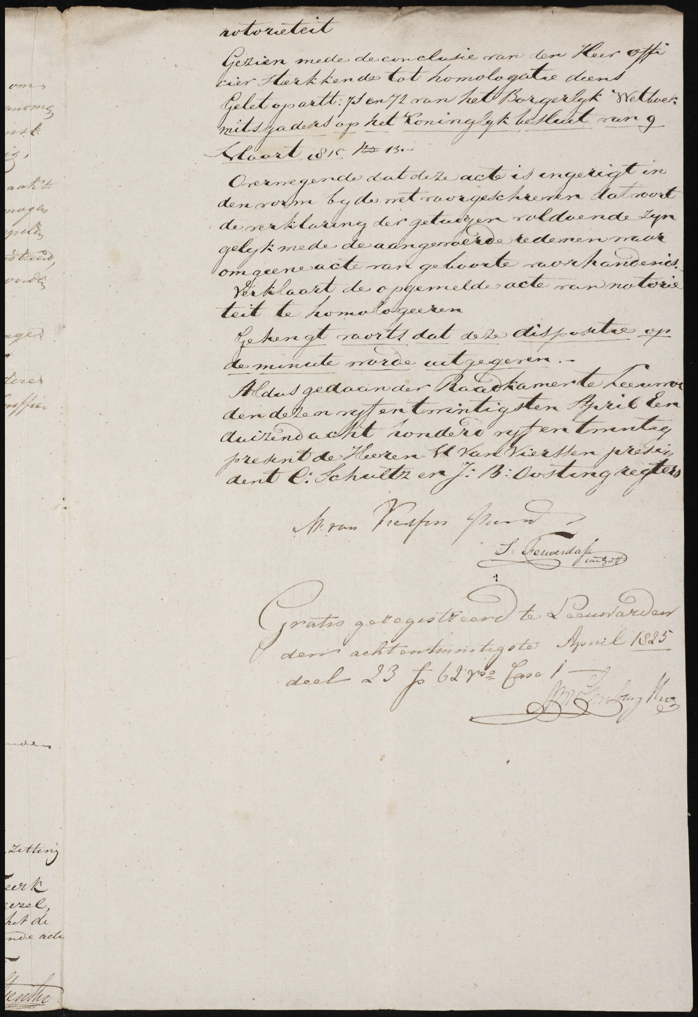 Freerk Melles Veenstra & Geeske Jelles Kootstra - Marriag Unknown Extract 0003, 5-22-1825